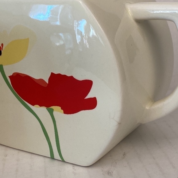 Russ Berrie Vintage Style Cream And Sugar Three Pieces Poppies Retro Style - Picture 16 of 17